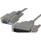 10FT Modem Cable DB9-F to DB25-M
