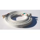 HDTV Component Video Digital V Triple 3-RCA Shielded 6FT DVD Premium Gold White