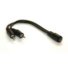 3.5mm STEREO JACK Y Splitter Female Male Male Cable