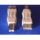 USB Gender CHANGER TYPE A Female to TYPE B Male Adapter