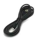 Industrial Phone USB Cable 6FT Silver-Black Premium i-Phone Light